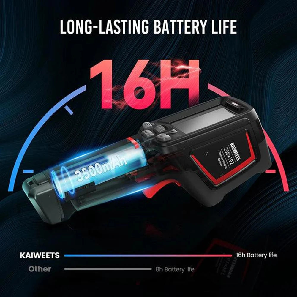Thermal Imaging Camera 256X192 Resolution IP68 Waterproof 4 Image Modes 6 Color Palettes 16 Hour Battery 32G Memory