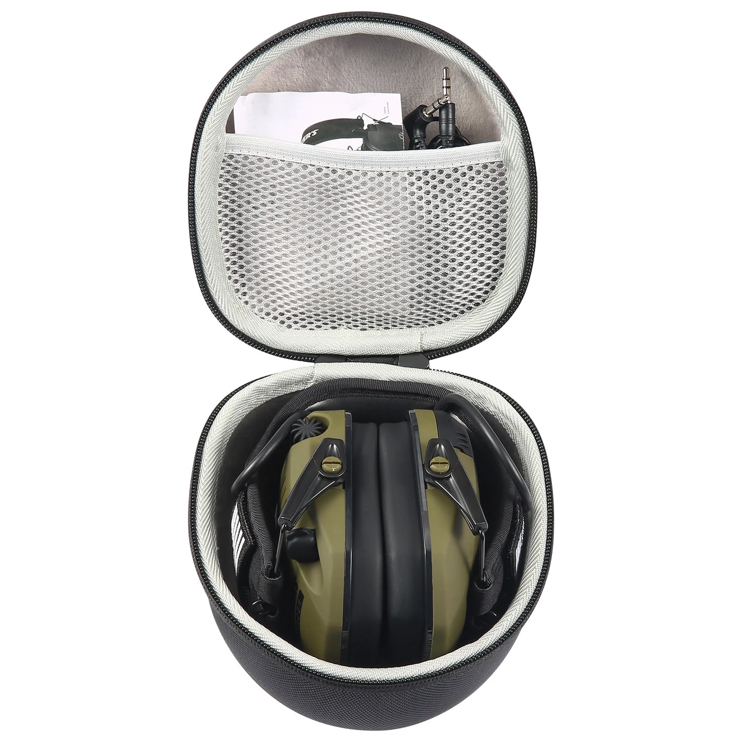 YHKEMA Shockproof Hard Carrying Case Travel Bag for Walkers Howard Leight Impact Sport Sound Amplification OD Electric Earmuff