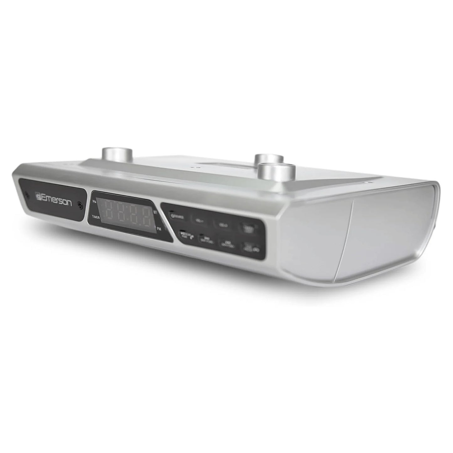 Emerson under Cabinet FM Radio W Bluetooth, Station Memory and Clock with Timer