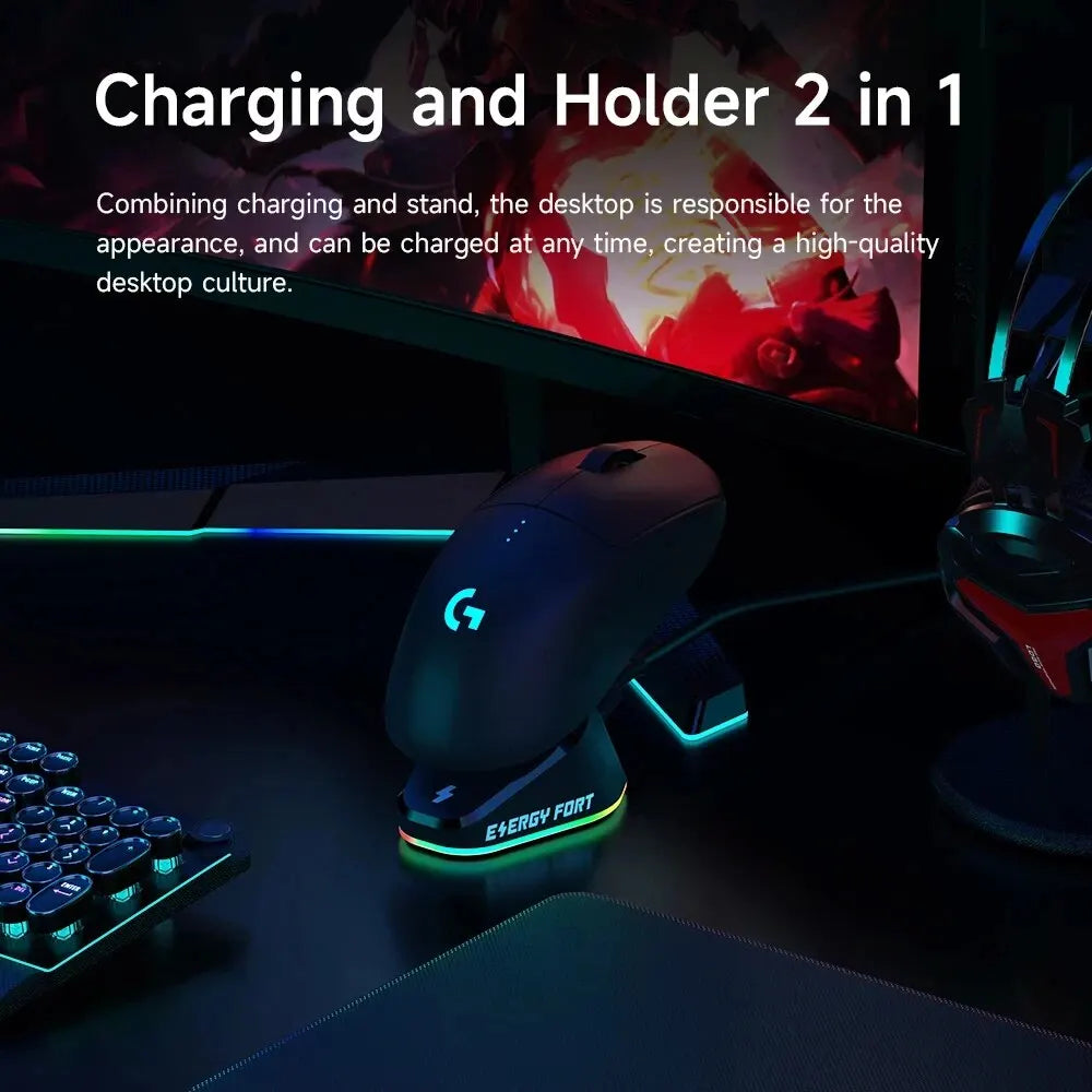 Gaming Mouse Wireless Charger for Logitech G403 G502 X plus G703 G903 HERO Lightspeed Dock Station G PRO X Superlight Hero GPW2