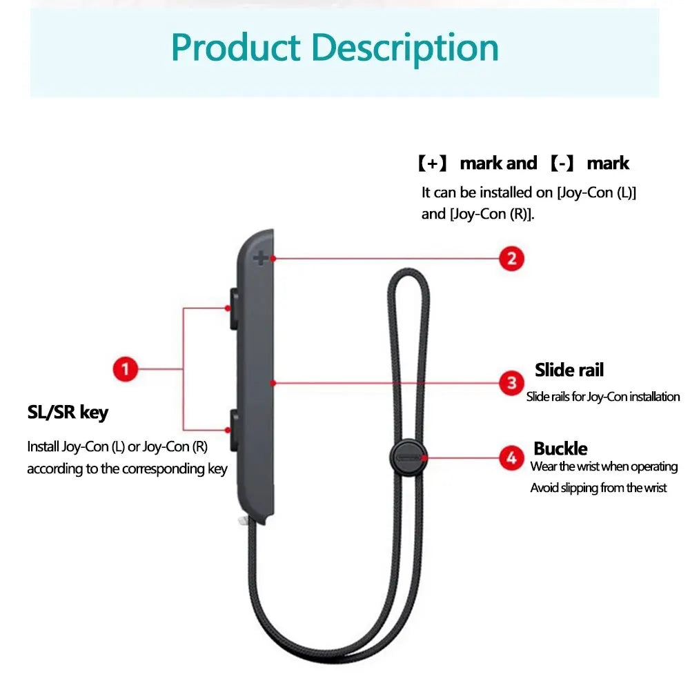 for Nintend Switch & OLED Gamepad Controller Gamepad Hand Rope Joy-Con Wrist Strap Laptop Video Games Accessories