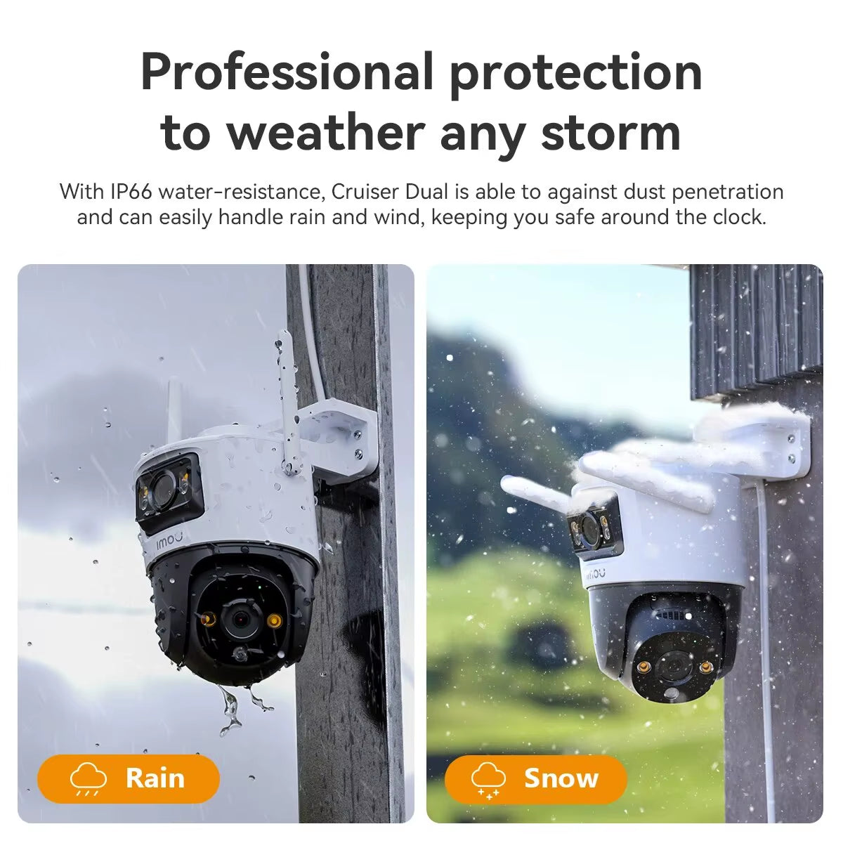 Cruiser Dual 8MP Dual Lens Outdoor PT Camera Home Security IP Camera AI Human & Vehicle Detection Surveillance Camera