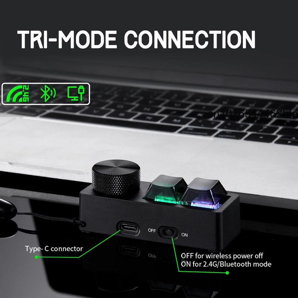 K2 Pro Mechanical Keypad Wireless Bluetooth 2 Wired Keys Hot Swap Gaming Keyboards RGB Backlit Macro Drive Keypad