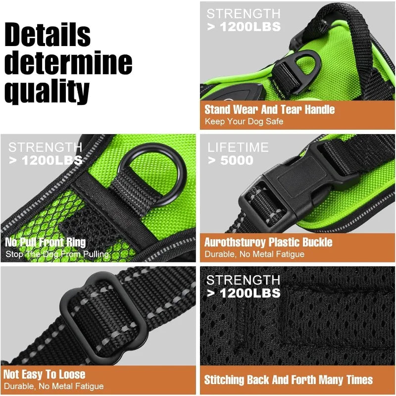 Illuminate Your Dog's Safety: Rechargeable LED Glowing Harness with Three Light Modes for Nighttime Walks