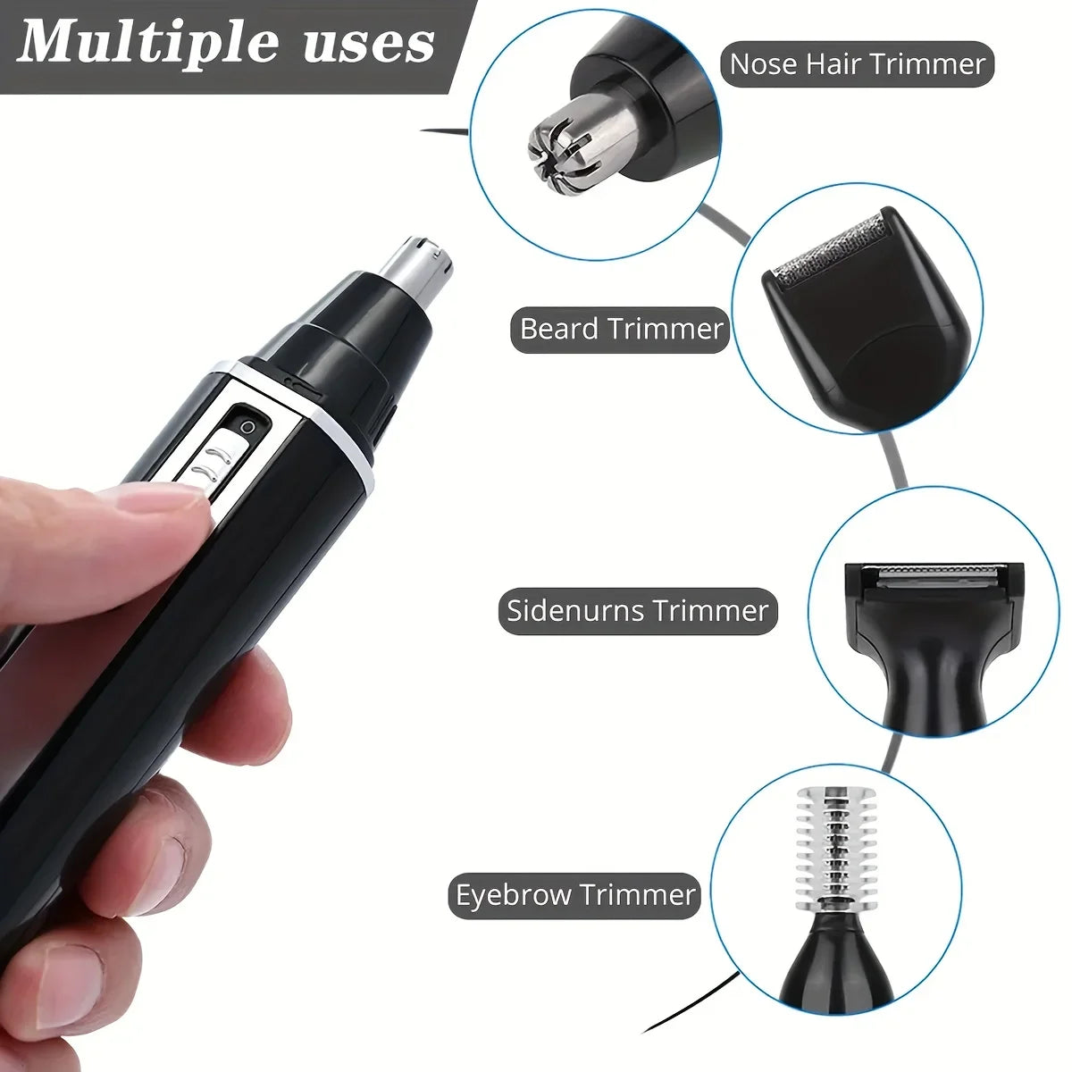 4 in 1 All Purpose Beauty Set Painless Trimming of Nose Hair Beard Eyebrow Trimming and Shaver in One to Create a Delicate Face