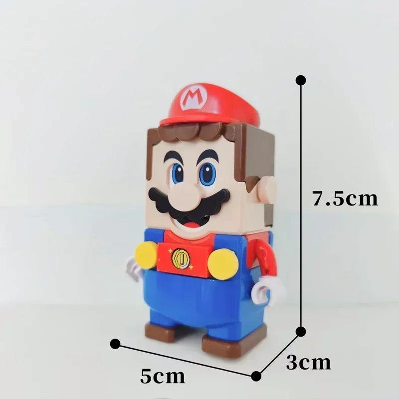 New Super Mario Bros Set Building Blocks Yoshi Bowser Mini Action Figure Toys