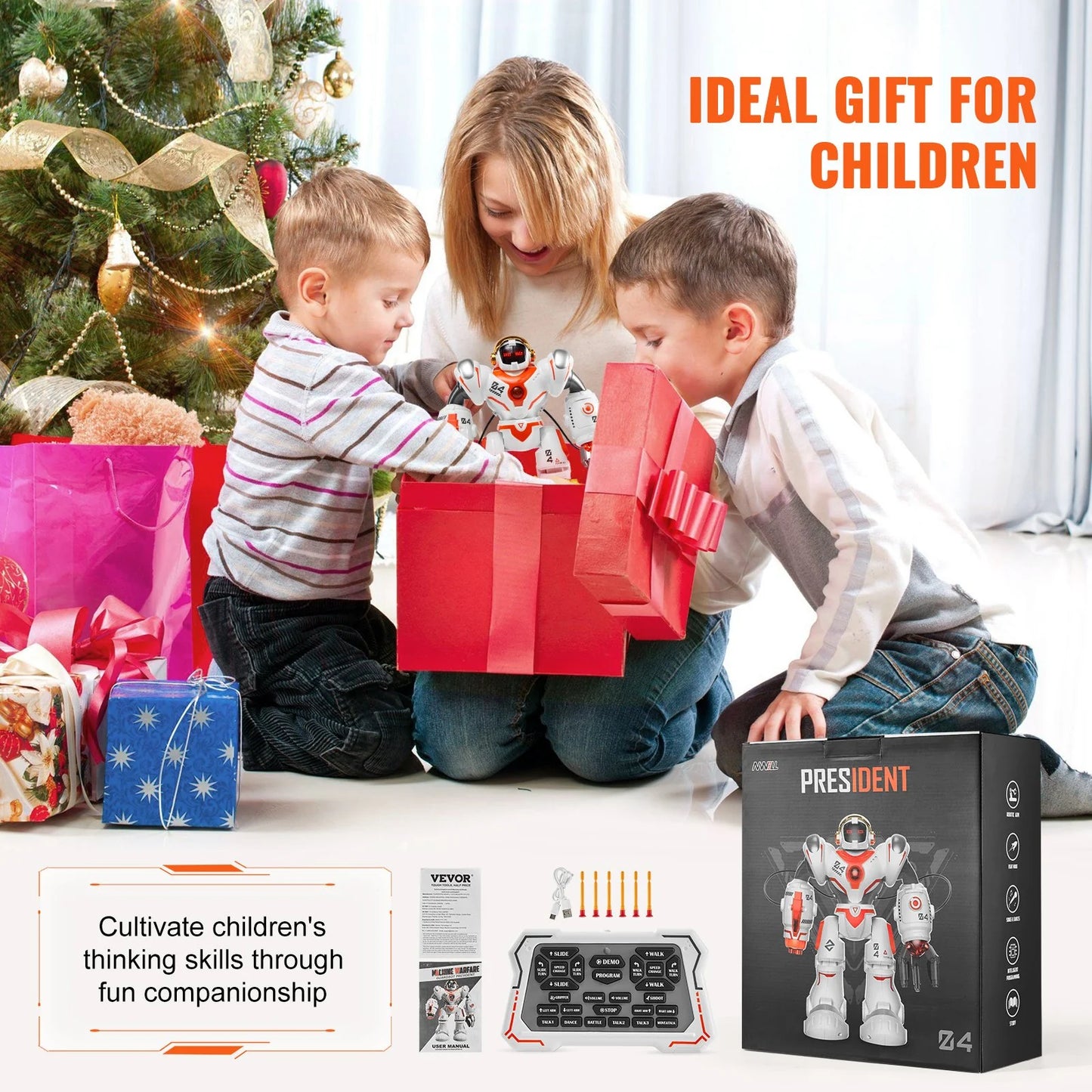RC Robot Toy Battle Robot for Kids Remote Control Robotic Toy Programmable