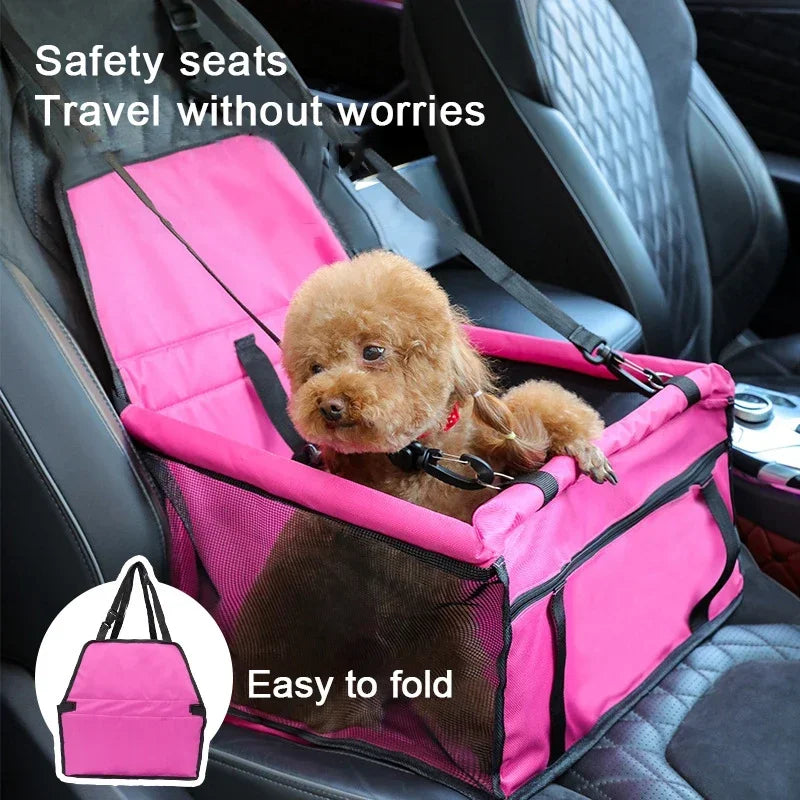 Travel in Style: Waterproof Double Thick Mesh Pet Car Seat Bag & Blanket for Small Dogs - 5 Vibrant Colors Available
