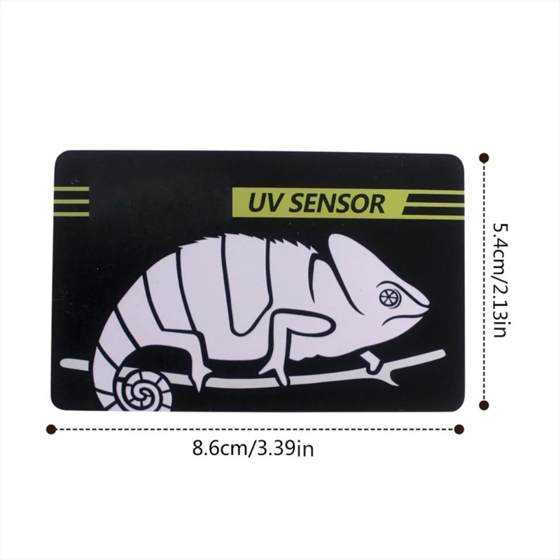 Reptile UVB Light Lamp Bulb Test Card UV Tests Paper Reptiles Terrarium Lamp Life Effective Tester Meter Pet Supplies