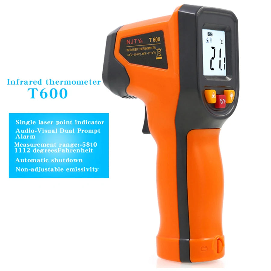 T400A T600A High Precision Infrared Thermometer, Water Thermometer, Baking and Kitchen Industrial Thermometer