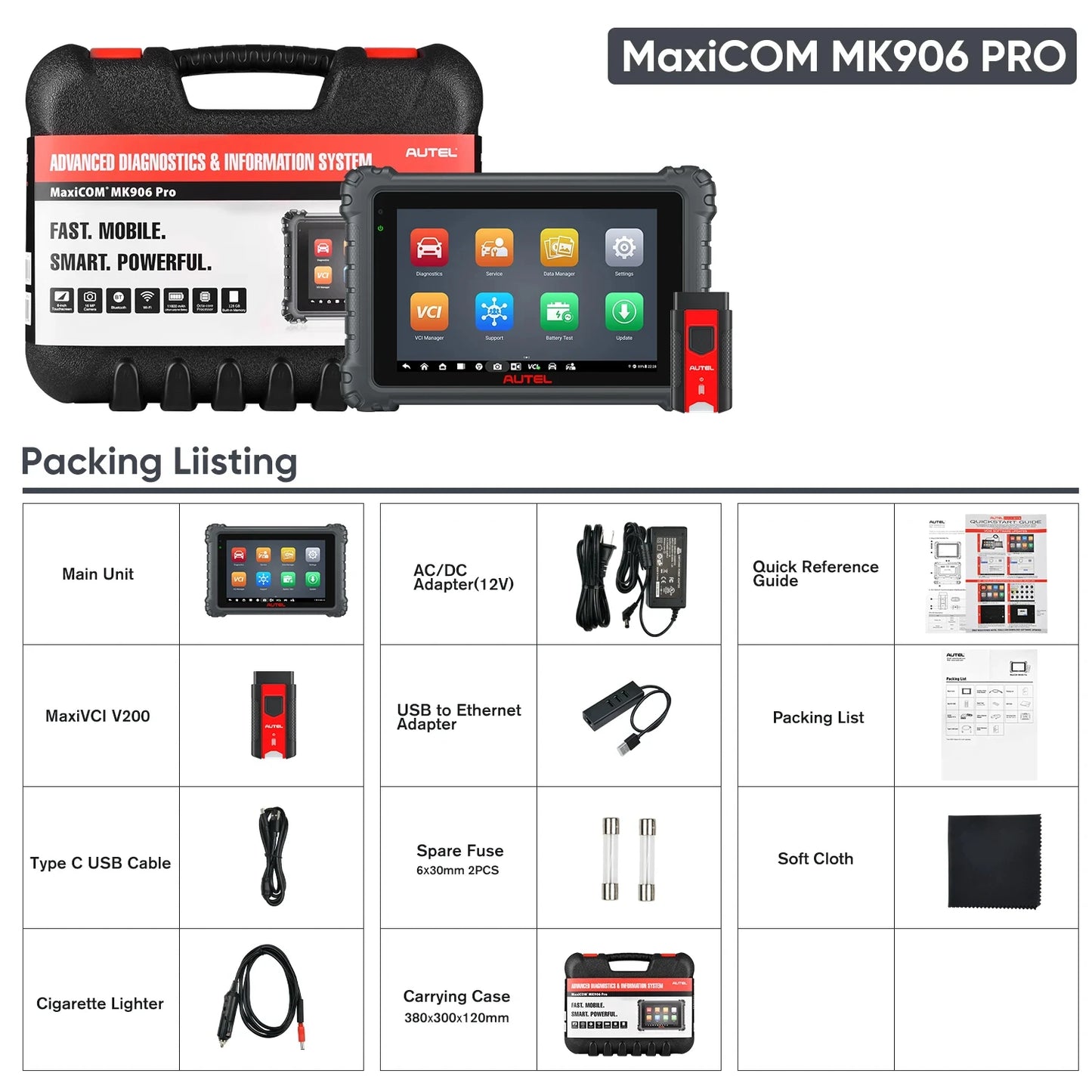 Autel Maxicom MK906S Pro Car Diagnostic Tools OBD2 Automotive Scanner Advanced ECU Coding Tool