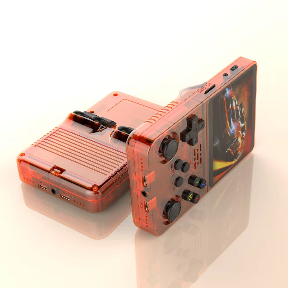 128G Open Source Video Game Console Linux System 3.5 Inch IPS Screen Orange Portable Pocket Video Player 64GG Best Games