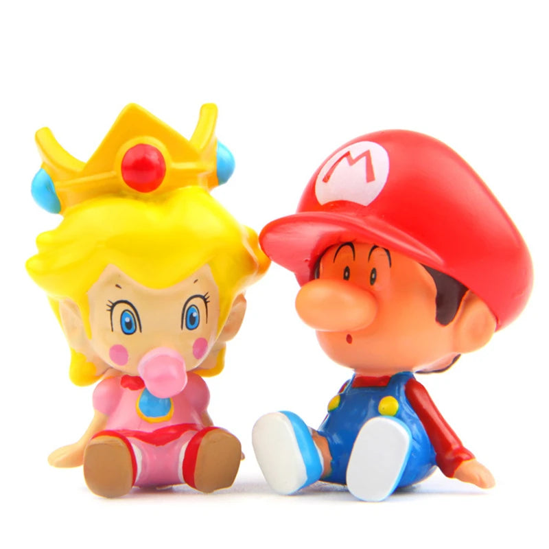 MARIO Series Princess Peach Bowser Cool PVC Action Figure Toys Mario Bros Koopa Troopa Donkey Kong Cappy Anime Model Dolls Gifts