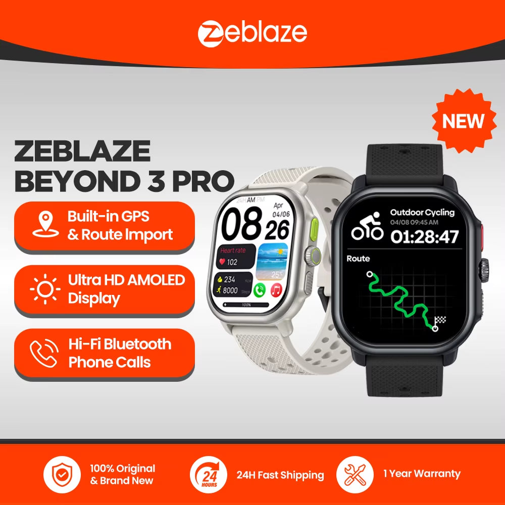 New beyond 3 Pro GPS Smart Watch Built-In GPS & Route Import 2.15" AMOLED Display Make/Receive Phone Calls Smartwatch