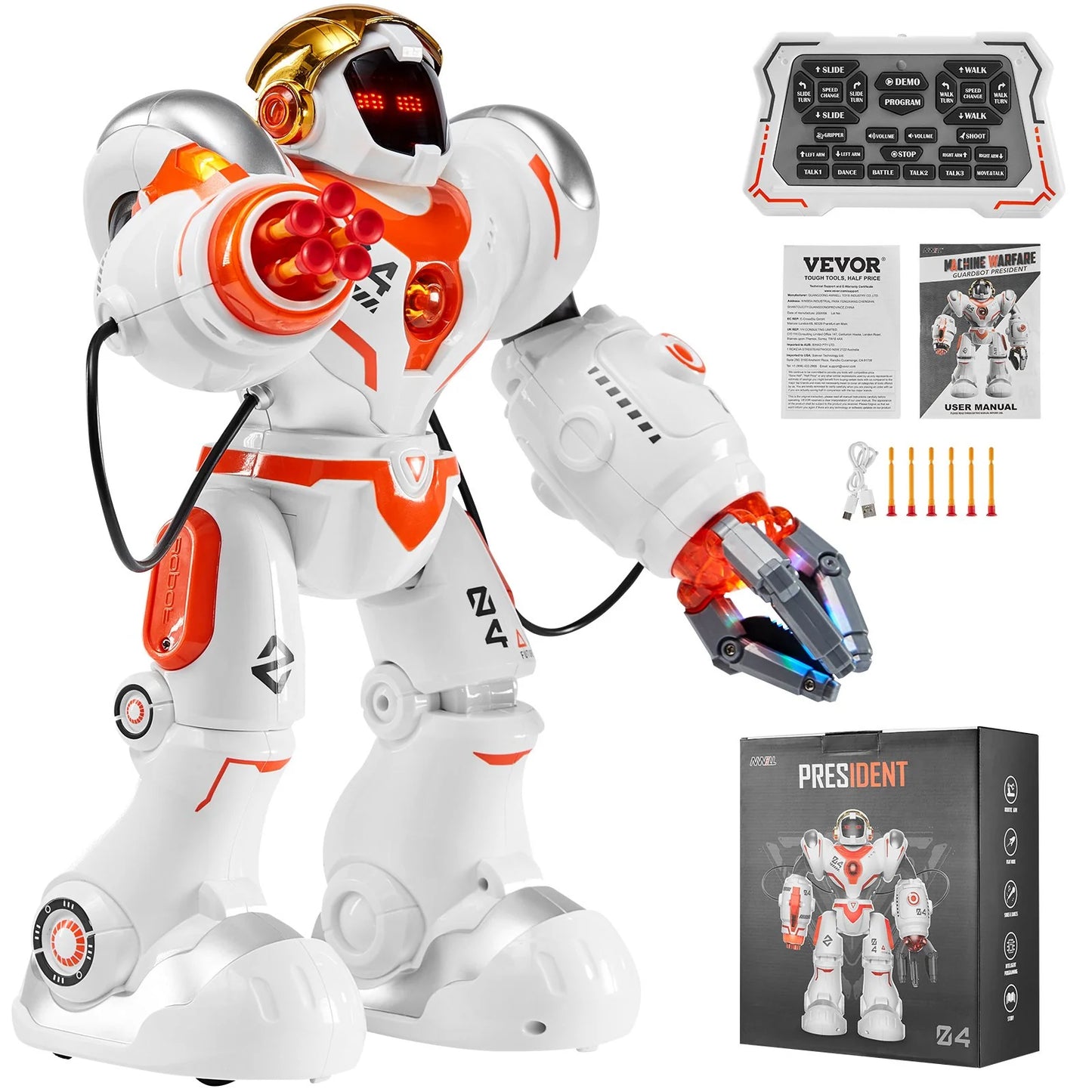 RC Robot Toy Battle Robot for Kids Remote Control Robotic Toy Programmable