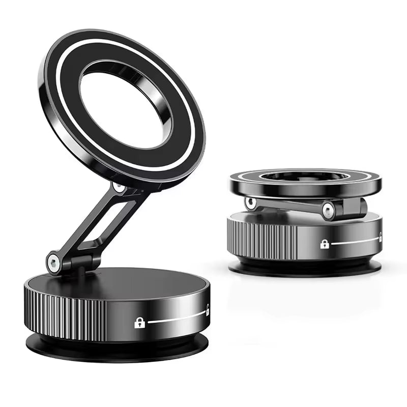 Car Mount Electric Vacuum Magnetic Holder Foldable Strong Suction Stand Cell Phone for Iphone 12 13 14 15 16 17 Live Streaming