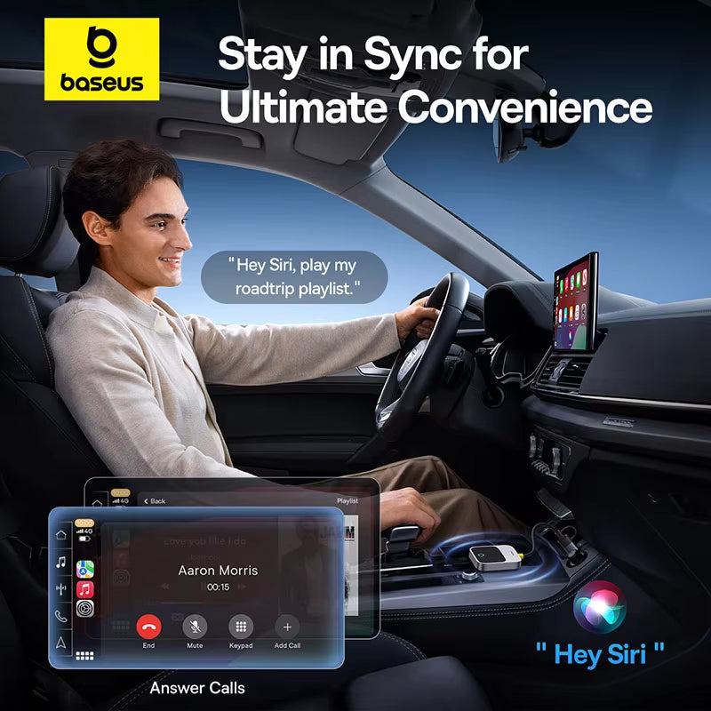 Wireless Carplay Wired to Wireless Carplay Adapter Auto Connect Car Intelligent Systems Plug&Play Bluetooth Smart Carplay