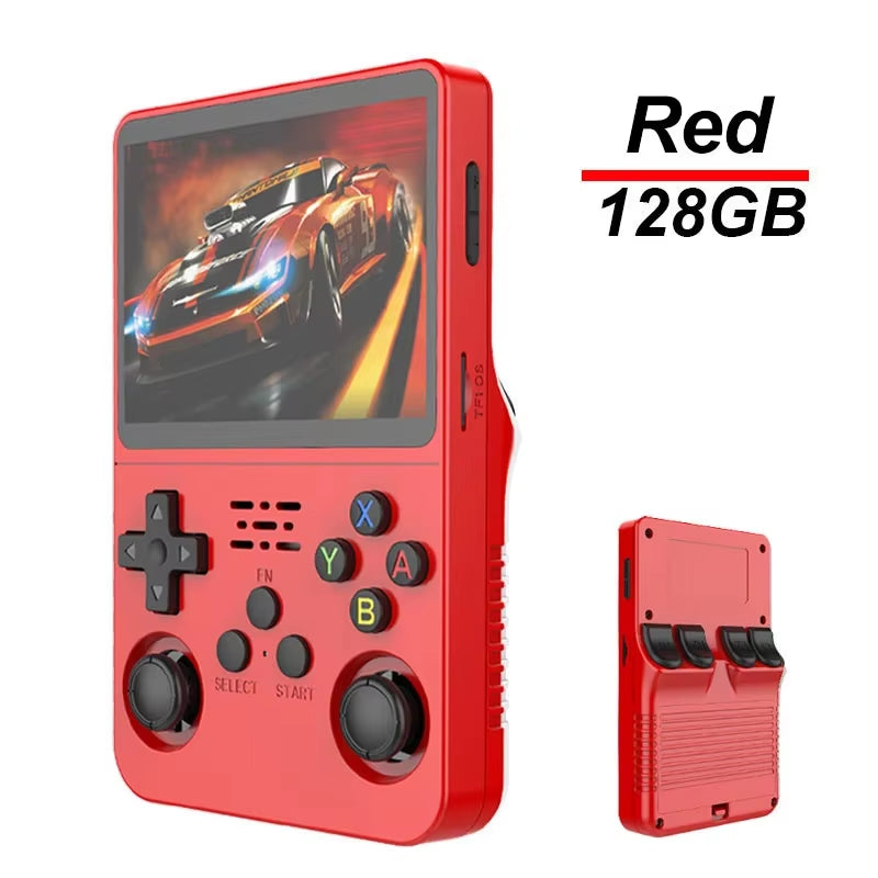 R36S Game Console Linux System 64G Portable Video Consoles 3.5 Inch IPS Screen with Retro Games Pocket Handheld Game Players