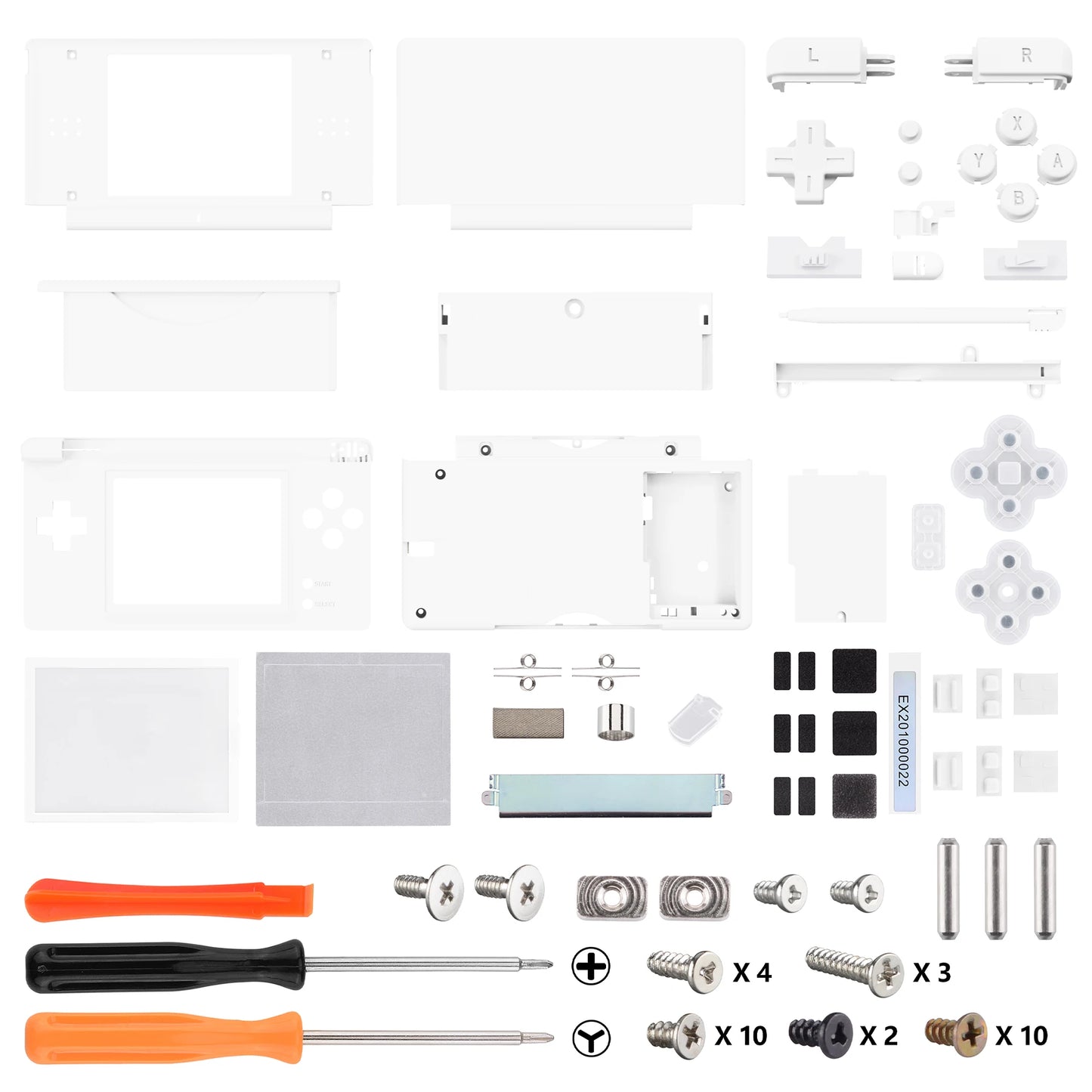 Replacement Full Housing Shell for Nintendo DS Lite, Case Cover with Buttons, Screen Lens for NDSL - Single Series