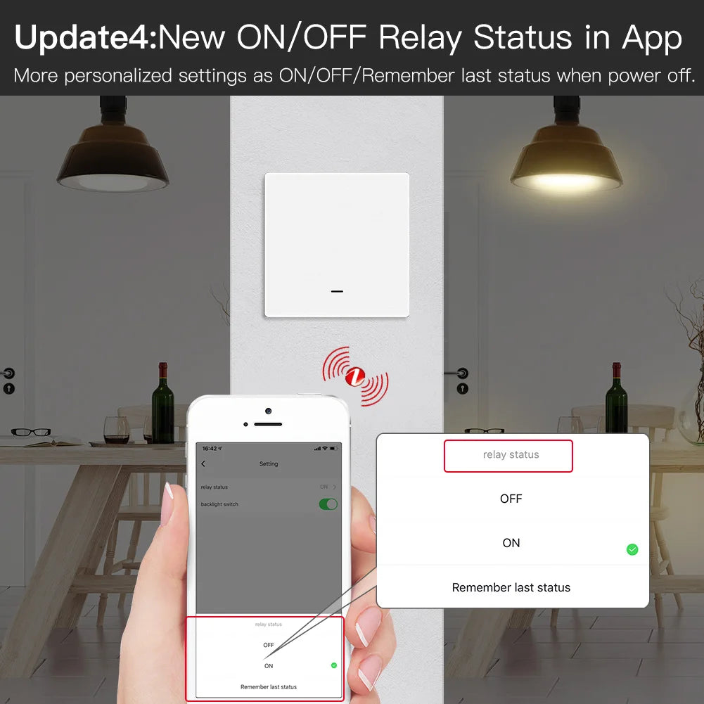 Smart Light Switch No Neutral Wire No Capacitor Needed Smart Life 2/3 Way Works with Alexa Google Home 2Mqtt