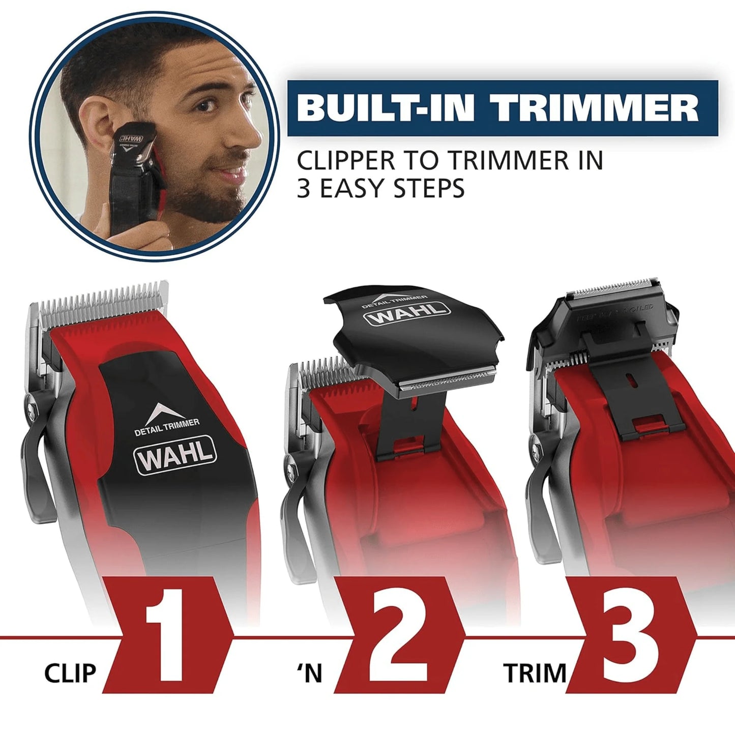 Wahl Clip-N-Trim 20-Piece Hair Clipper Kit Made in USA