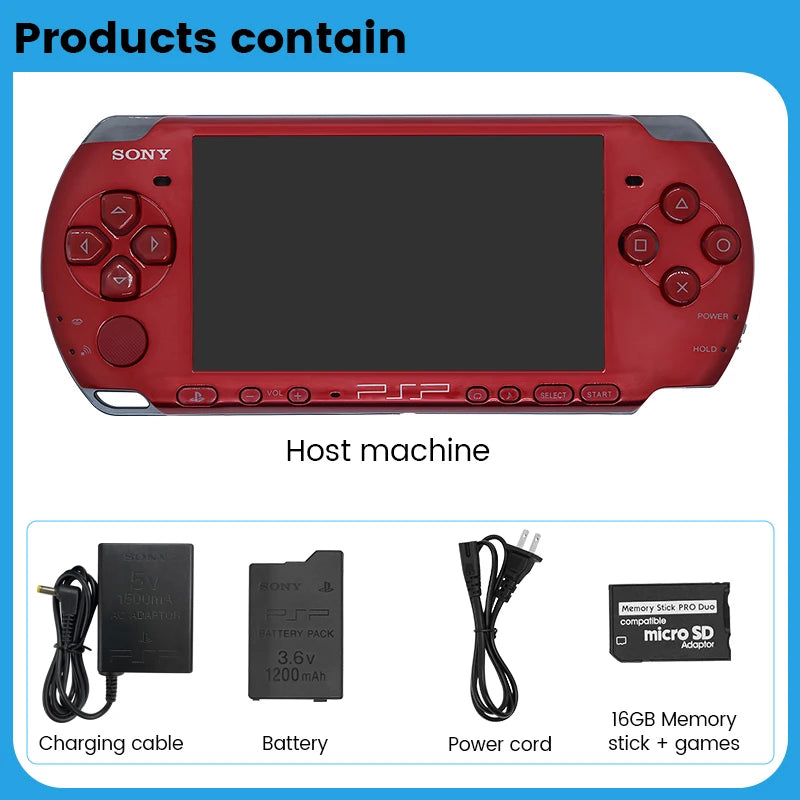 Original Sony Psp 3000 Handheld Game Console (PSP-3006) PSP3000 Game Console+(Free Games)