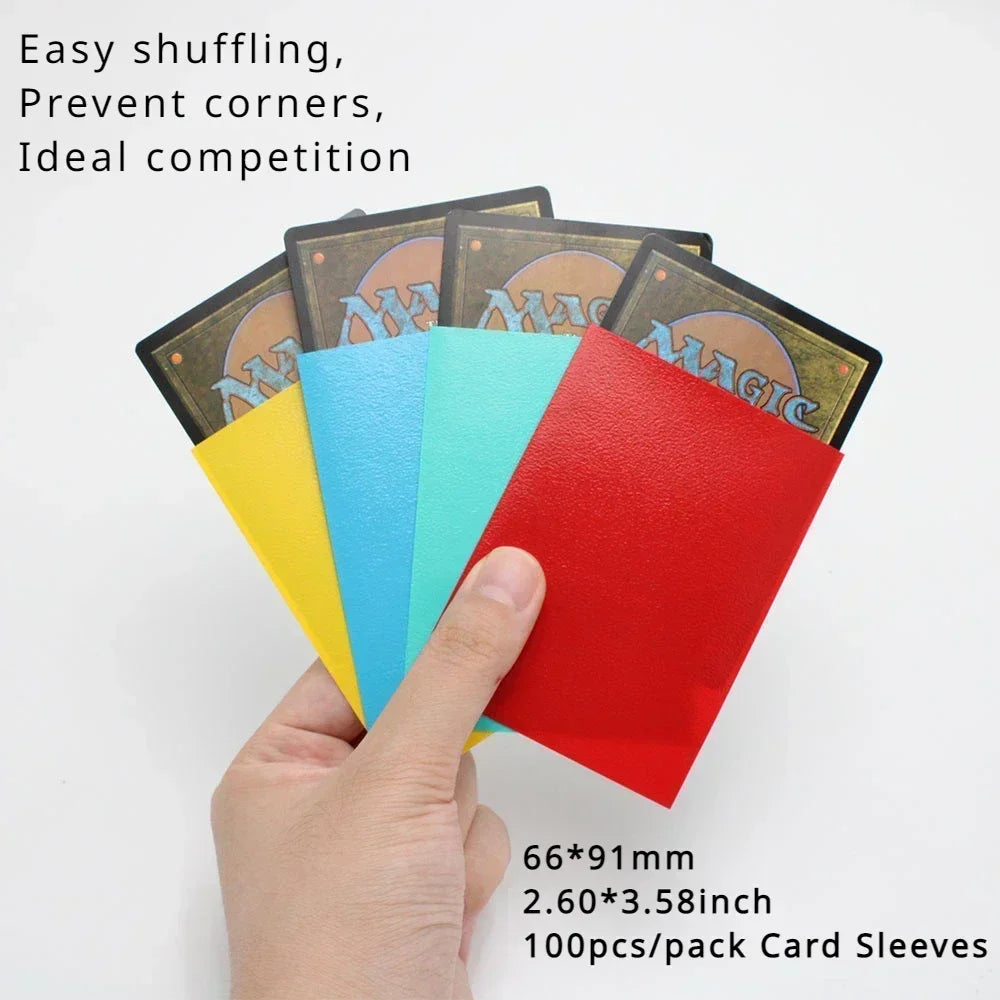 100 PCS 66X91Mm Matte Colorful Standard Size Card Sleeves TCG Trading Cards Protector Tarot Shield Board Games Magical Cover PKM