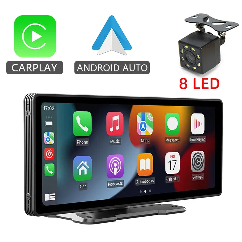 10.26” Carplay Android Auto Car Radio Multimedia Video Player IPS Touch Screen with AUX USB Support Rearview Camera