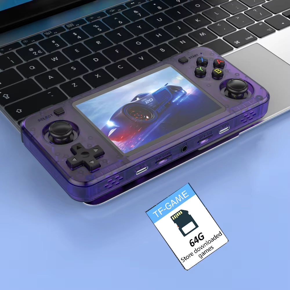 New R36H Retro Handheld Console Open-Source Linux System Classic Game Consoles 3.5 Inch IPS Screen 64G Portable Video Player