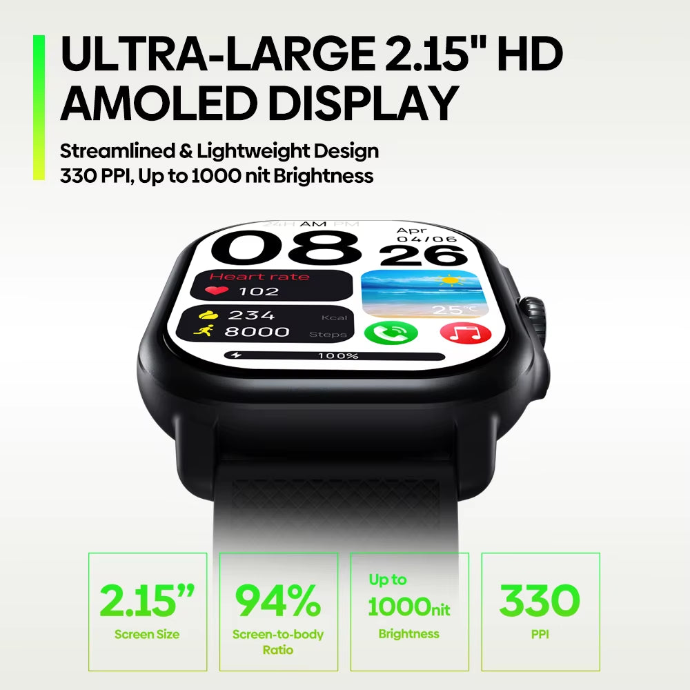 New beyond 3 Pro GPS Smart Watch Built-In GPS & Route Import 2.15" AMOLED Display Make/Receive Phone Calls Smartwatch