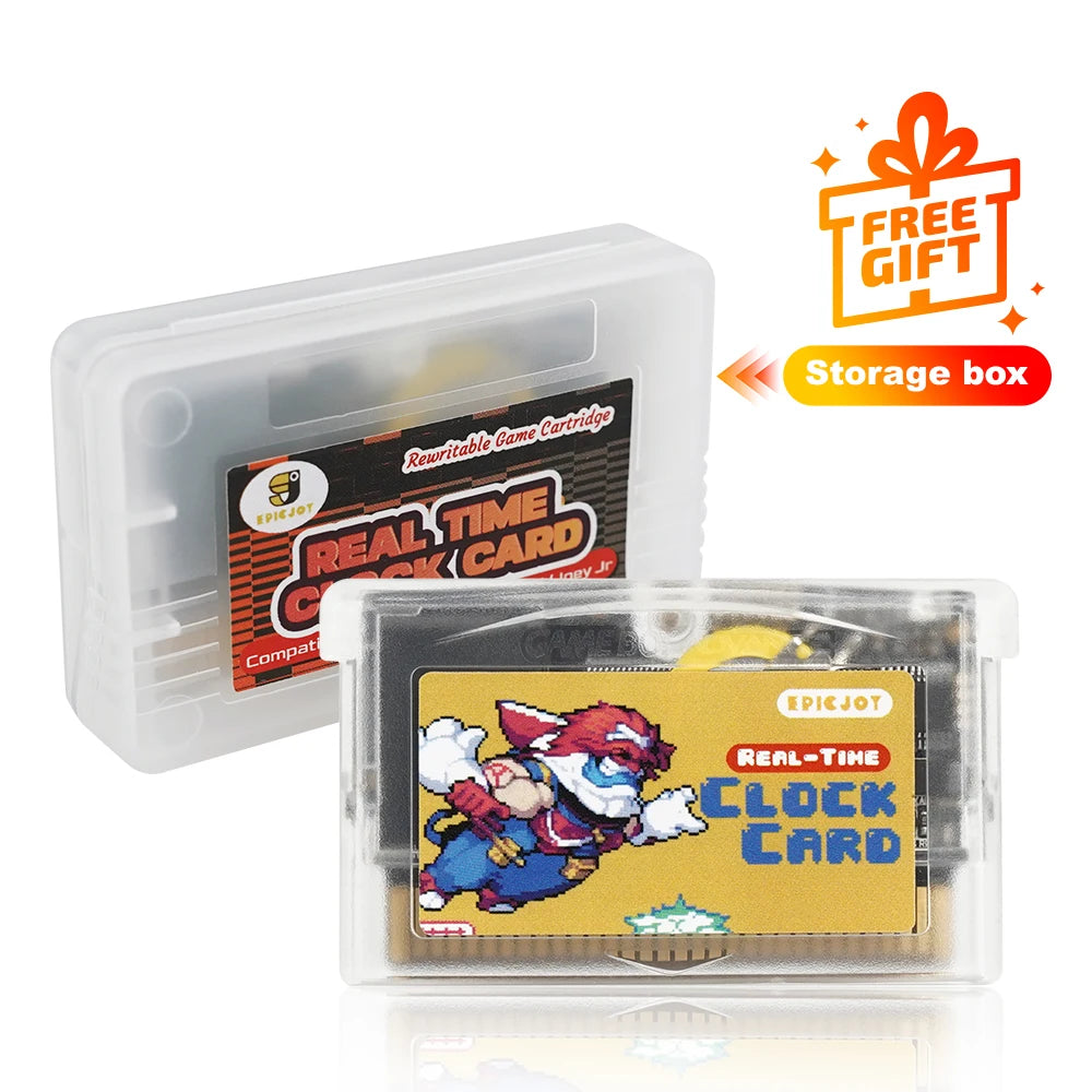 Rewritable GBA Flash Cart - 32MB Storage, 1Mb Flash, Solar + RTC Functionality, Compatible with GBA/DS Series