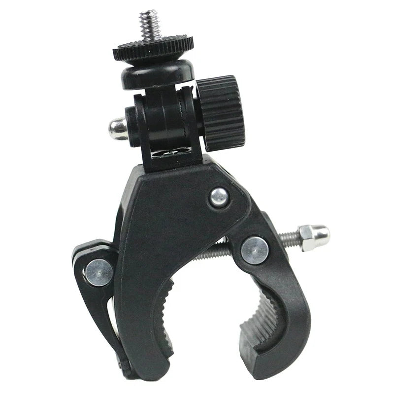 Universal 360 Degree Rotating 1/4 Camera DV Bike Bicycle Handlebar Clamp Bracket Tripod Mount Screw Clip for Sport Camera GOPRO