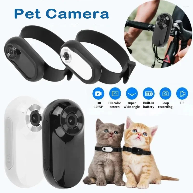 HD 1080P Wireless Pet Camera Collar - No Wifi Required, Ideal for Recording Your Pet's Adventures