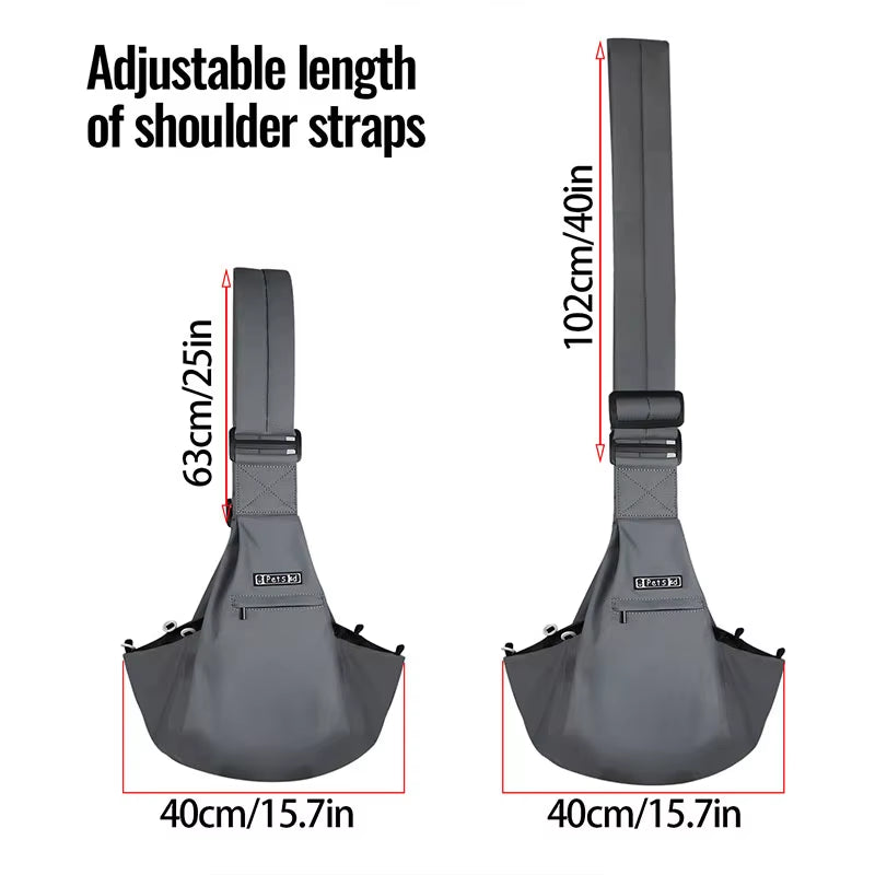 Stylish Pet Sling Carrier Bag for Small Dogs and Cats - Portable Nylon Shoulder Messenger for Outdoor Adventures