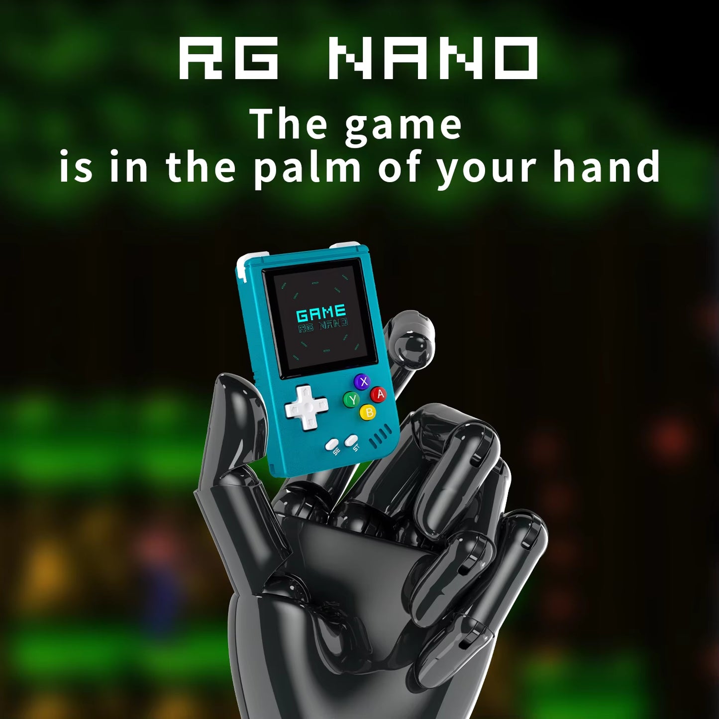RG Nano Retro Handheld Game Console Portable Game Console Mini Aluminum Alloy with 1.54 Inch IPS Screen 64G TF