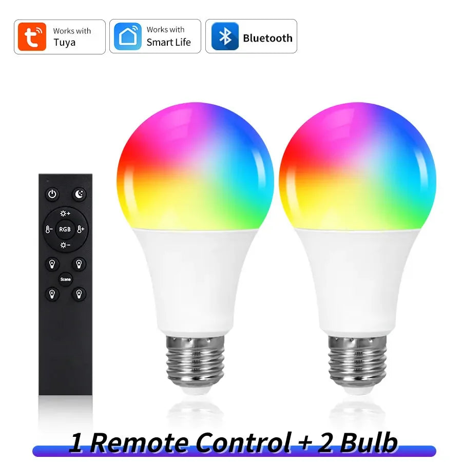Smart LED Light Bulb E27 9W 220V Bluetooth RF Remote Group Control Smart Life RGB Spotlight for Bar Bedroom Decor Lighting