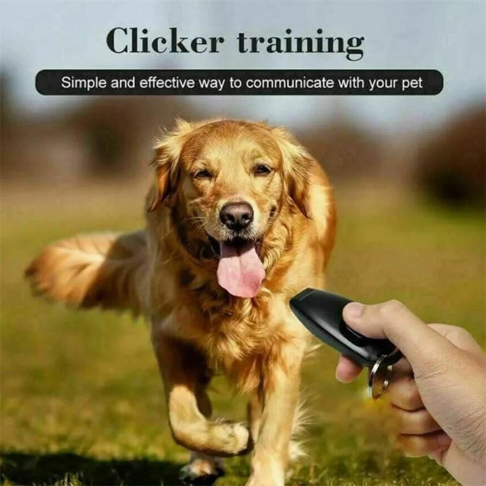 Pet Dog Training Clicker Pet Dog Whistle Key Ring and Wrist Strap Dog Trainings Behavior Pet Supplies for Obedience Commands