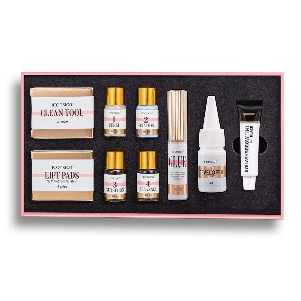 ICONSIGN Professional Eyelash Lift and Tint Kit with Brow Lamination Dye - Eye Makeup Tools