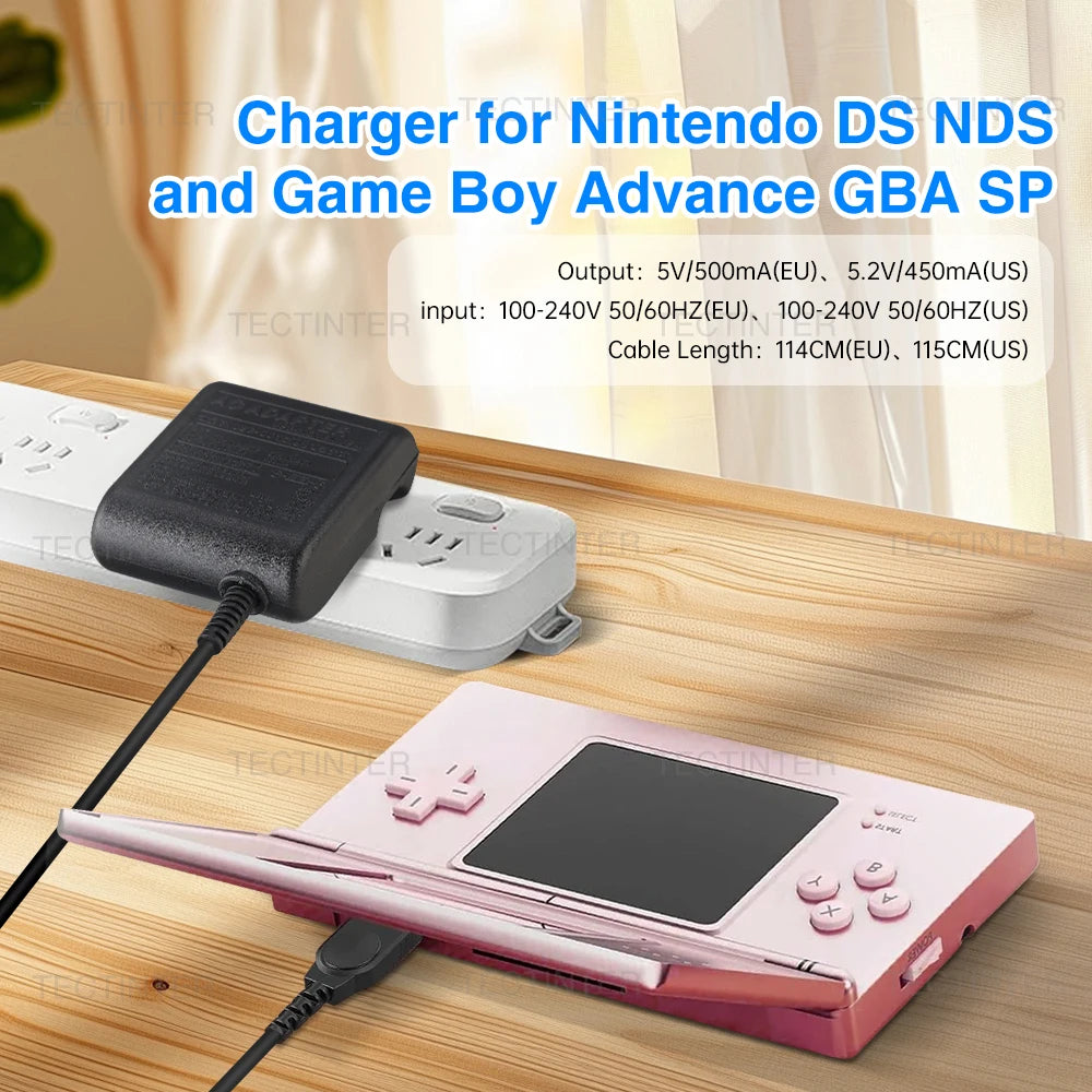 AC Charger Adapter for Nintendo DS NDS GBA SP Gameboy Advance SP Power Supply Charging Cable EU US Plug for Nintendo Accessories