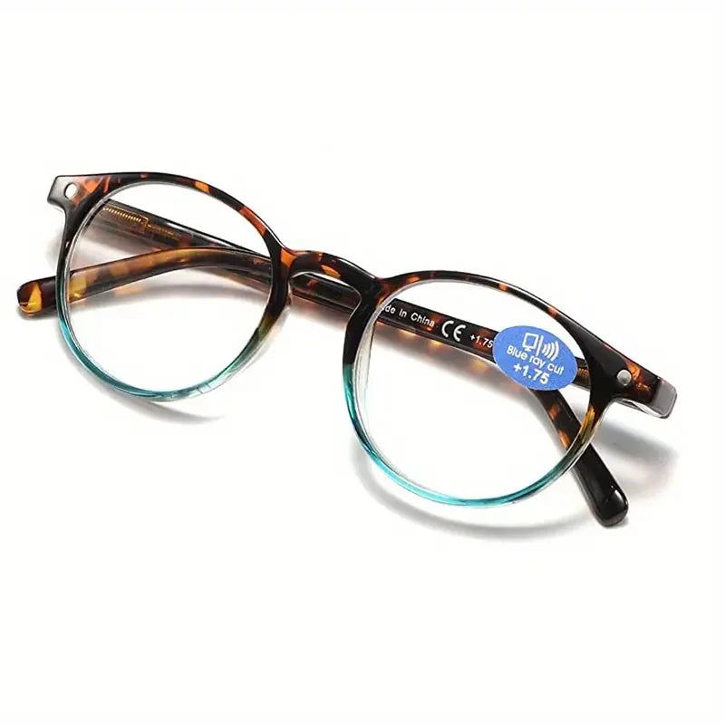 4 Pairs Mens Women Spring Hinge round Horn Power Oval Reading Reader Glasses 1-4