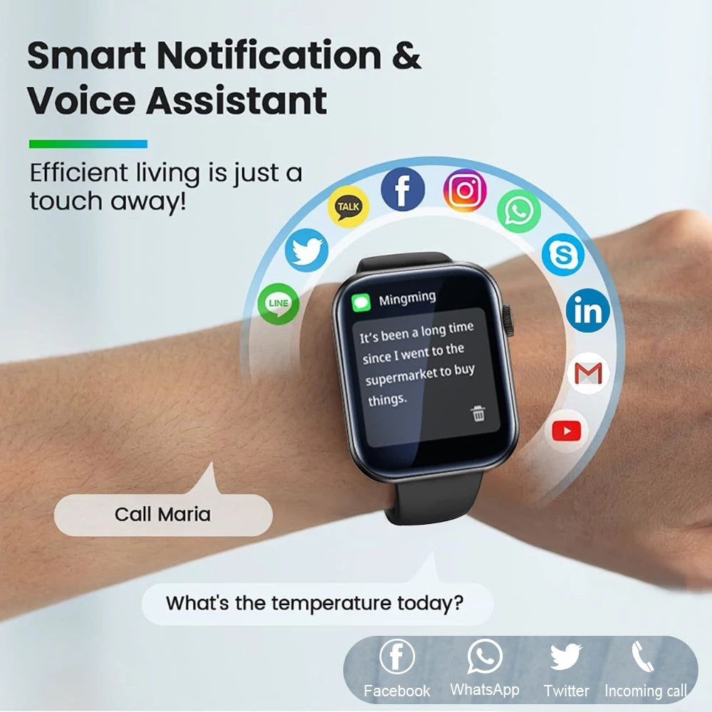 2025 New 1.9-Inch HD Smart Watch Men Bluetooth Call Multiple Exercise Modes Watch Heart Rate IP68 Waterproof Smartwatch Women