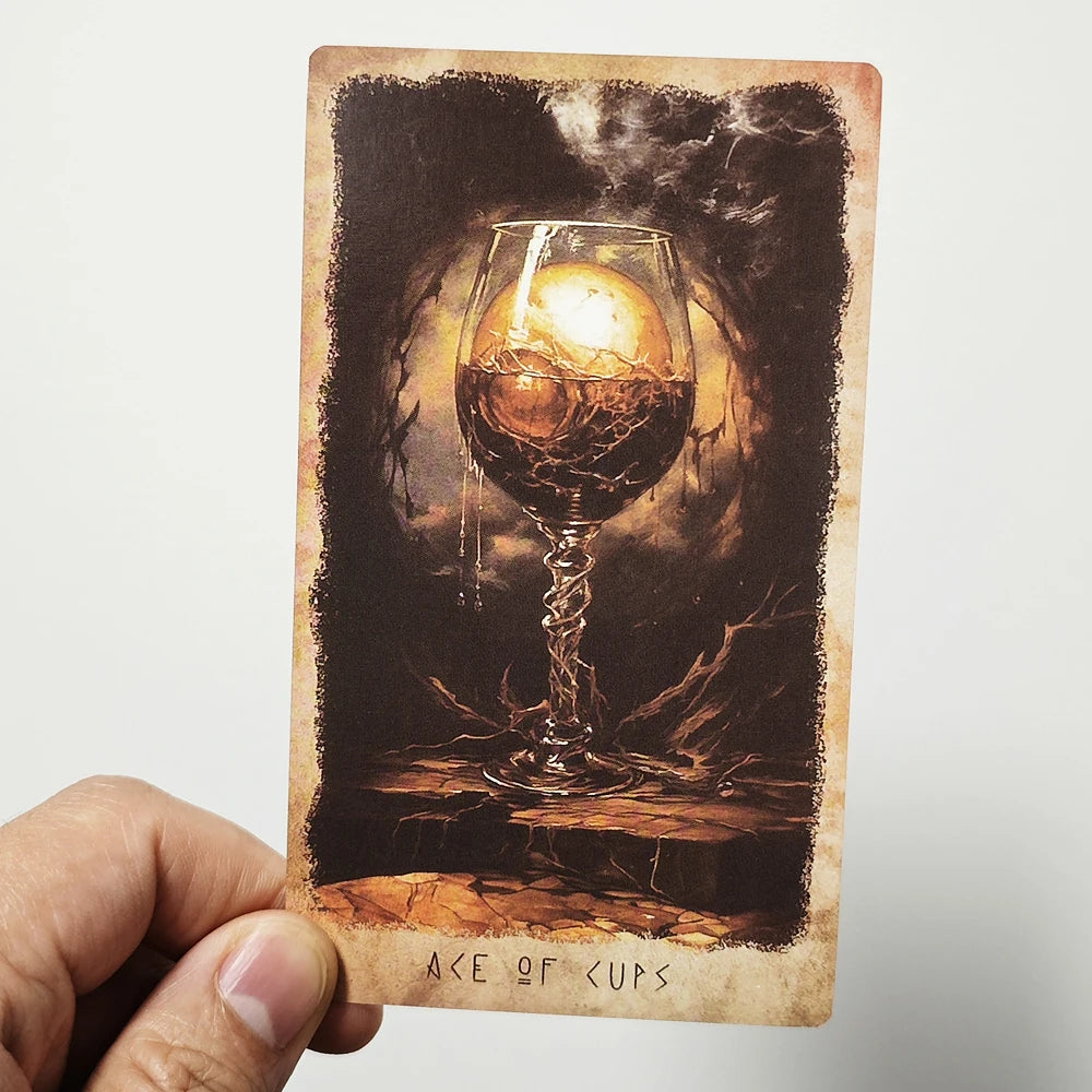 12*7Cm Horoscare Tarot in Rigid Box, 80 Pcs Tarot Cards with Red Gilded Edges Followed RWS System