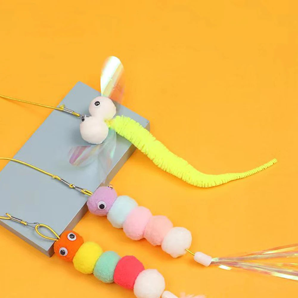 1PC Cat Hanging Cat Toy Hanging Door Elastic Rope Cat Stick Feather Pet Supplies for Cats and Dogs
