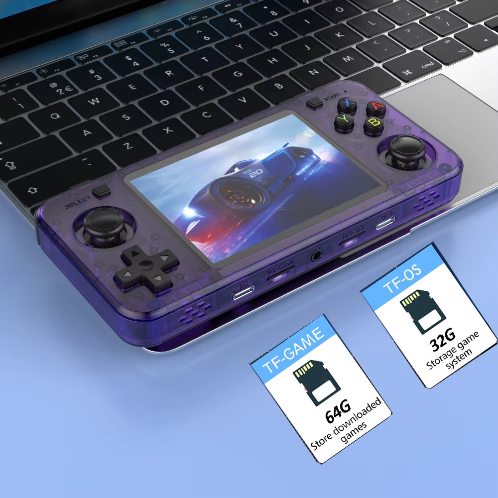 New R36H Retro Handheld Console Open-Source Linux System Classic Game Consoles 3.5 Inch IPS Screen 64G Portable Video Player