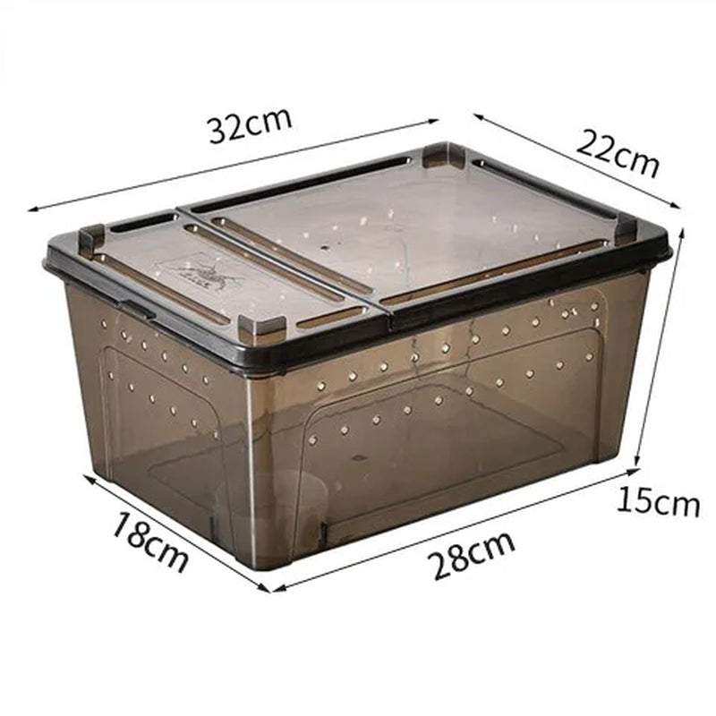 1Pc Insect Reptile Breeding Feeding Box Spider Terrariums Insect Rearing Hatching Containers Lizard Frog Small Animals Supplies