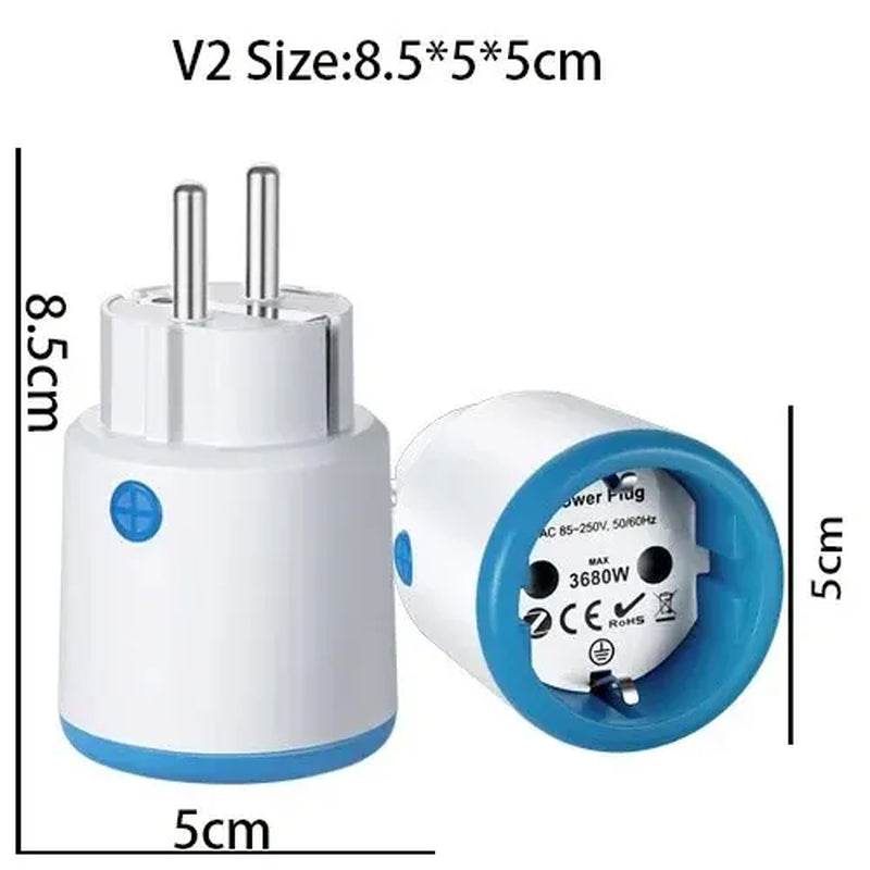 Smart Zigbee Plug Socket 3680W 16A Power Energy Monitoring Timer Switch EU Outlet Home Assistant Zigbee2Mqtt