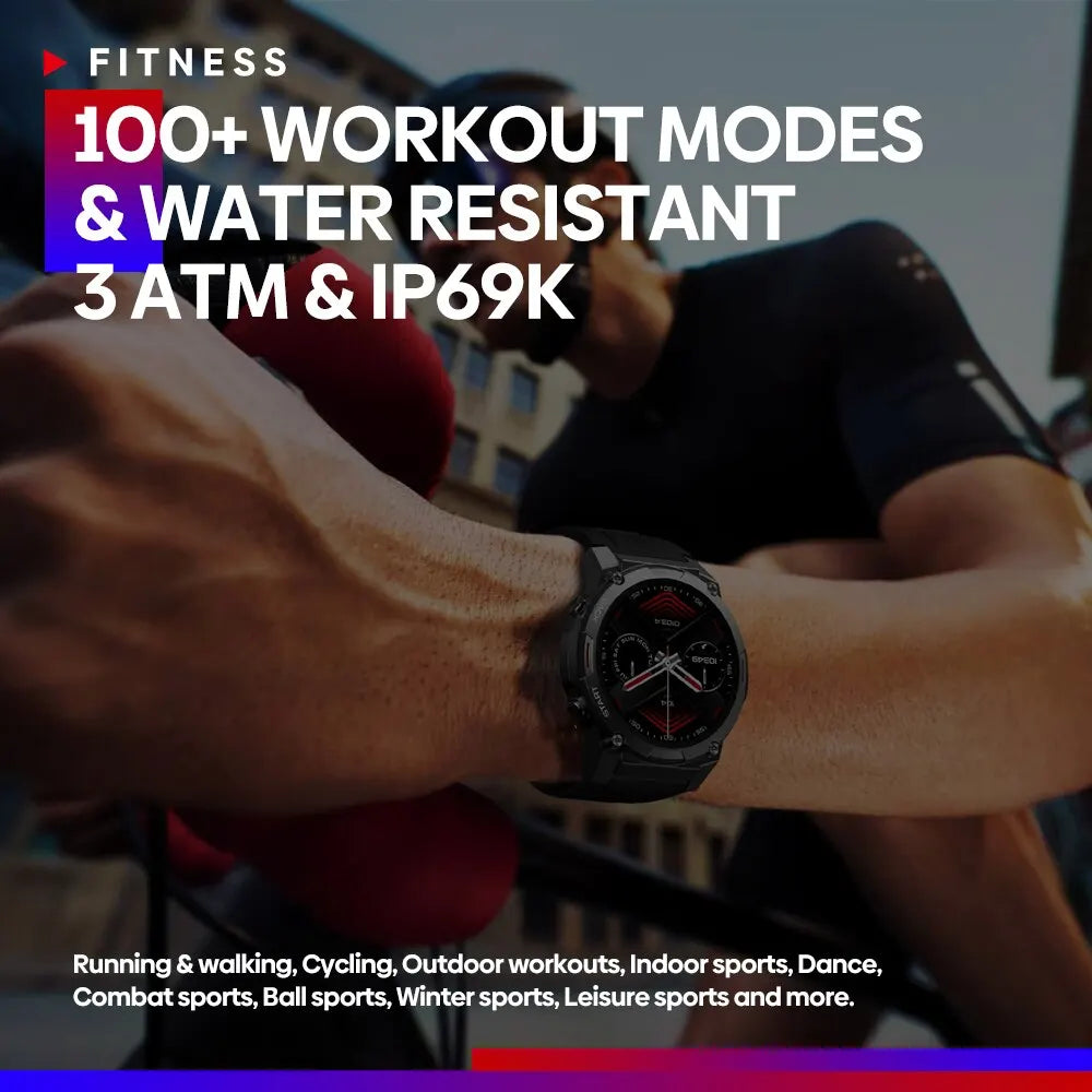 VIBE 7 PRO Voice Calling Smart Watch 1.43 Inch AMOLED Display Hi Fi Phone Calls Toughness Sports Smartwatch for Men