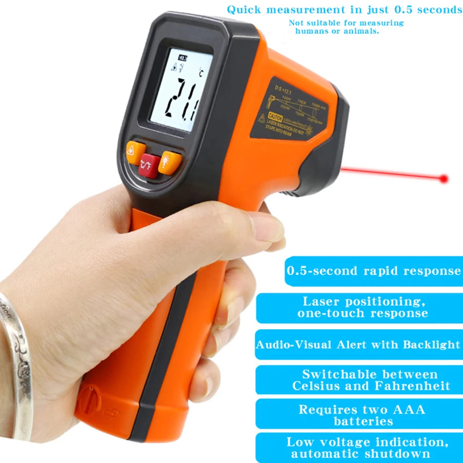 T400A T600A High Precision Infrared Thermometer, Water Thermometer, Baking and Kitchen Industrial Thermometer