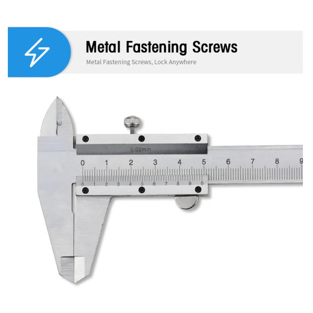 0-150Mm Vernier Caliper Depth Gauge Have Locking Screw High Precision Carbon Steel Vernier Caliper Depth Gauge Teaching Students