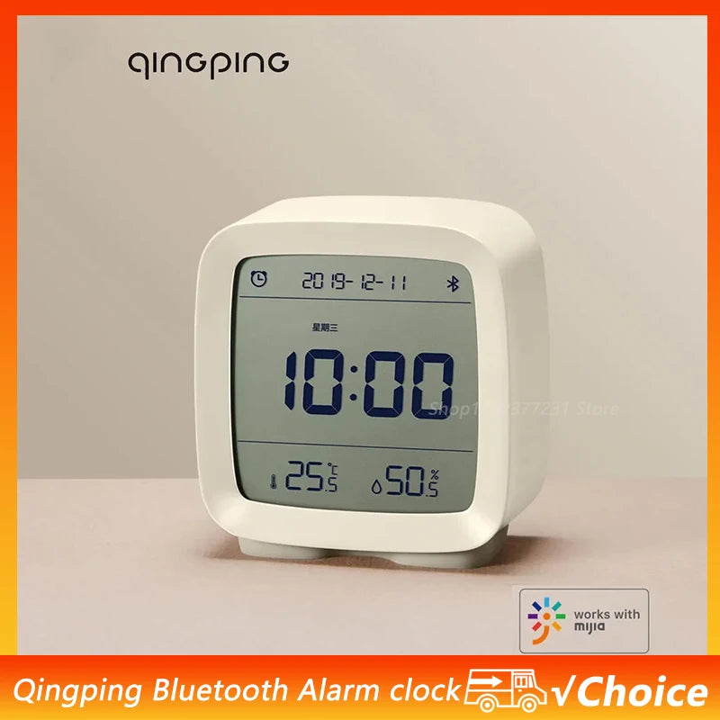 Cleargrass Bluetooth Smart Alarm Clock Temperature Humidity Display LCD Screen Adjust Night Light for Mihome APP